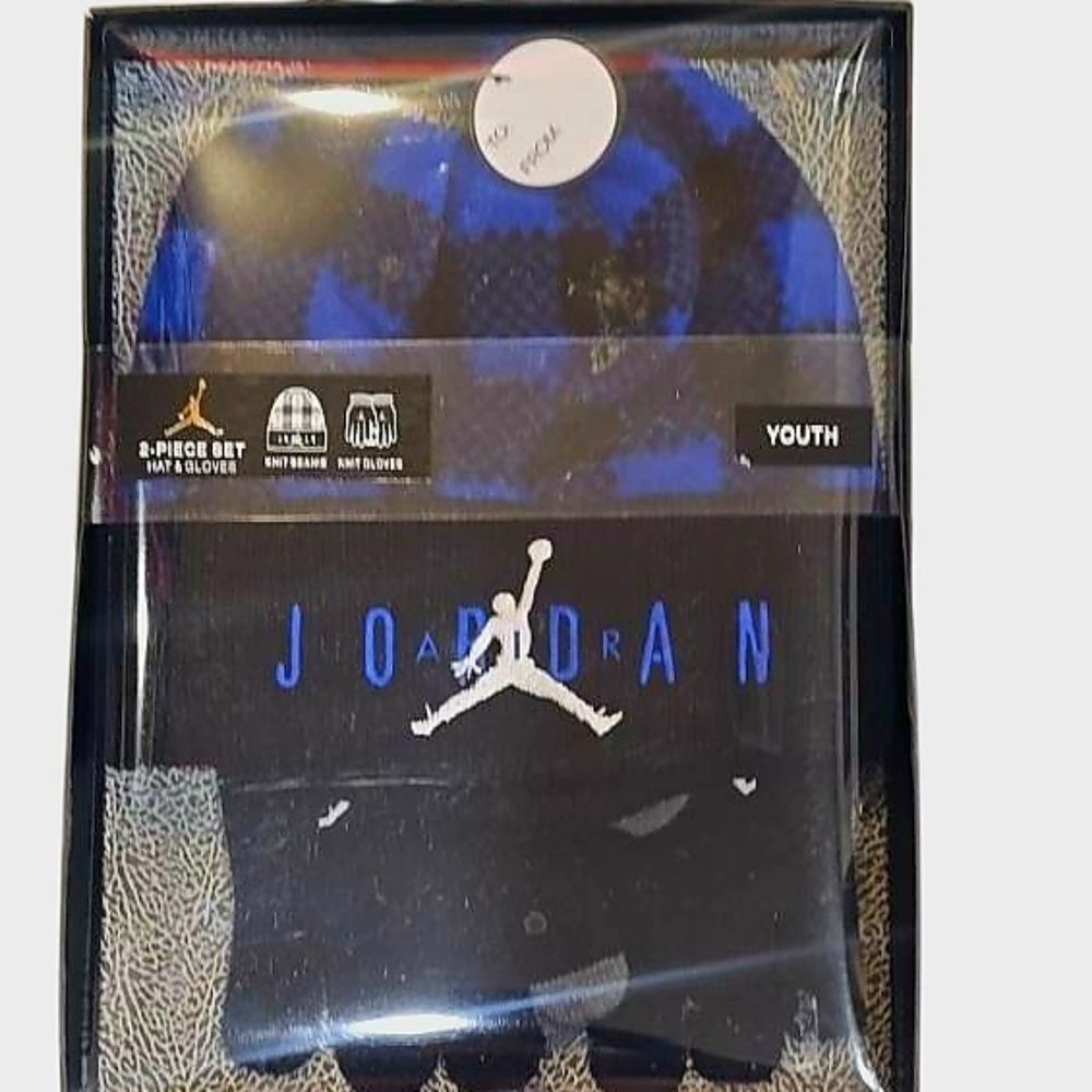 Jordan Boxed 2-PC Hat & Gloves Set- Racer Blue
